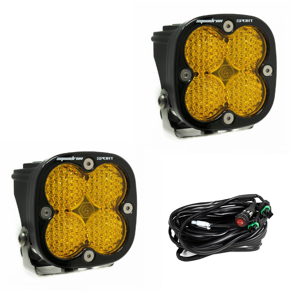 BAJA DESIGNS | Squadron Sport Black LED Auxiliary Light Pod Pair Universal