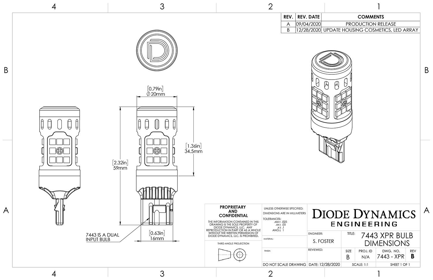 DIODE DYNAMICS | 7440/7443 XPR Backup LED Bulbs