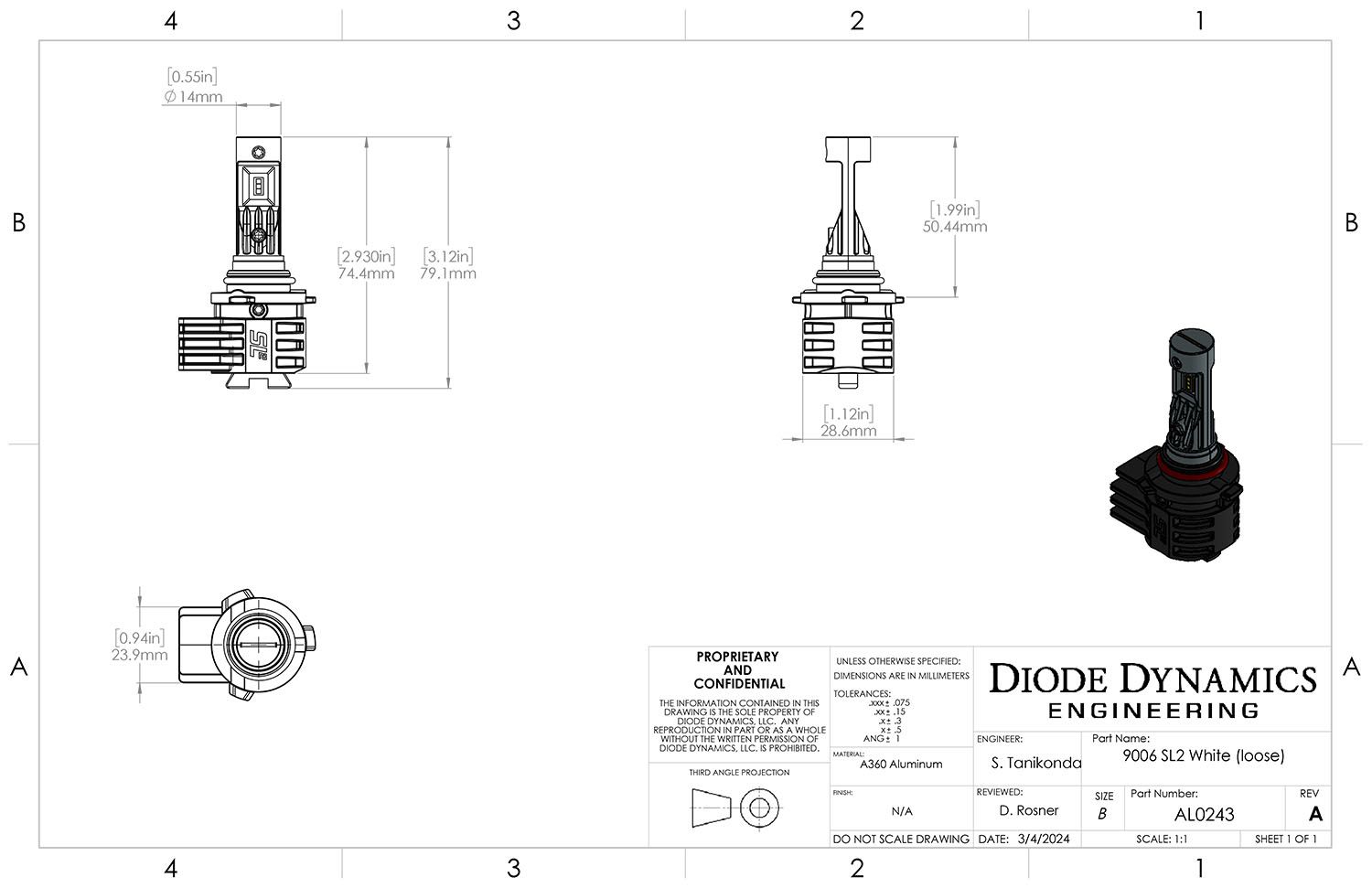 DIODE DYNAMICS | 9006 SL2 LED Bulb (One)