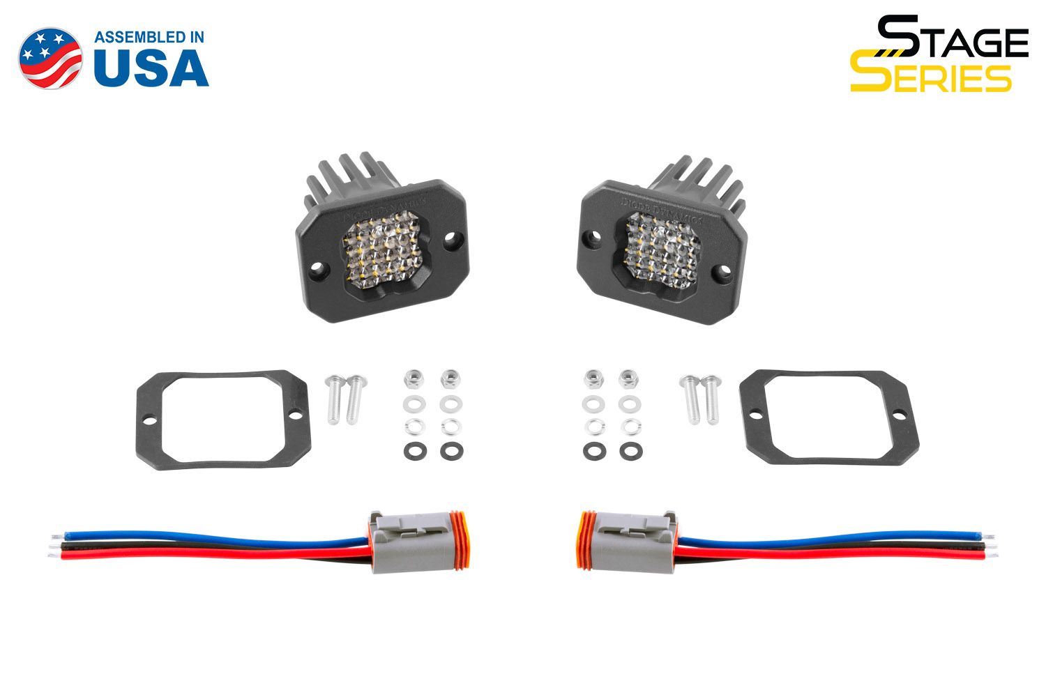 DIODE DYNAMICS | SSC1 White Sport Flush Mount LED Pod (Pair)