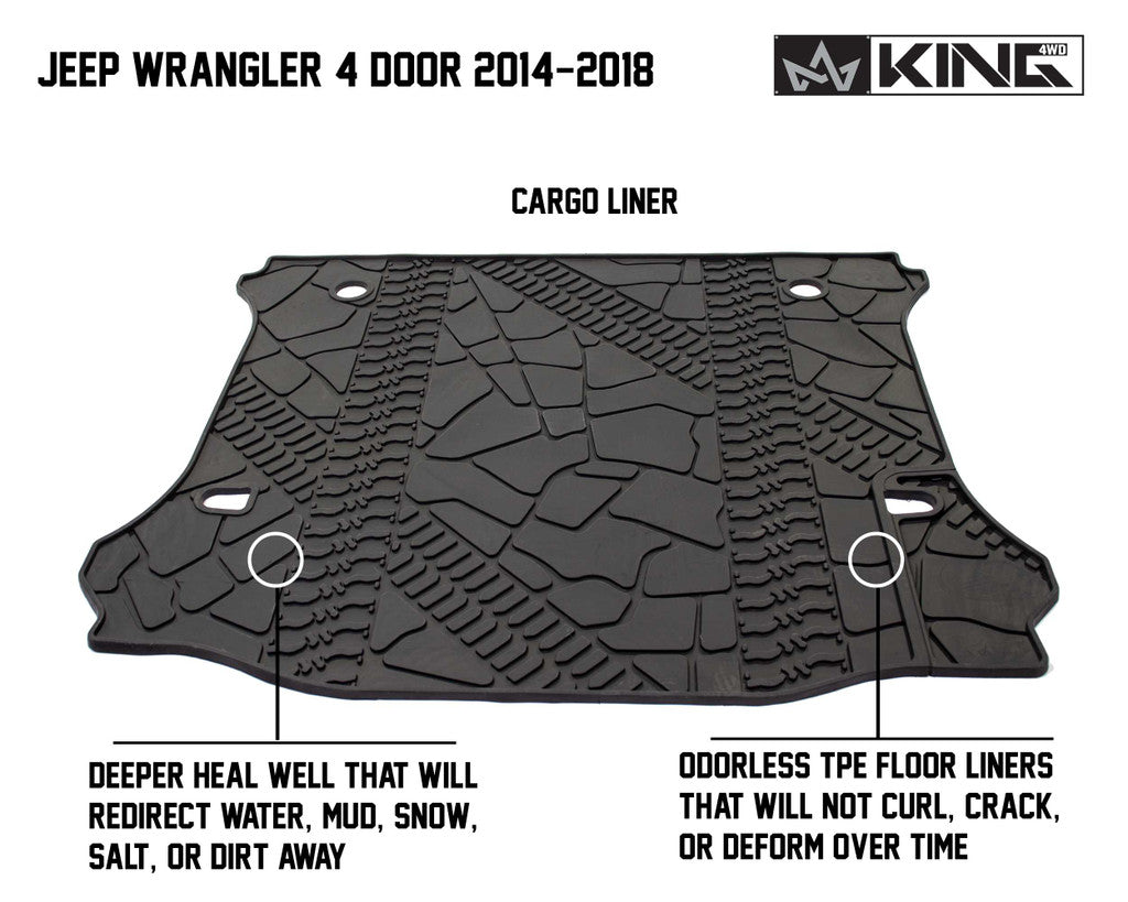 KING 4WD | Jeep Wrangler Unlimited JK 4 Door 2012-2018 Premium Four-Season Cargo Liner (28020301)