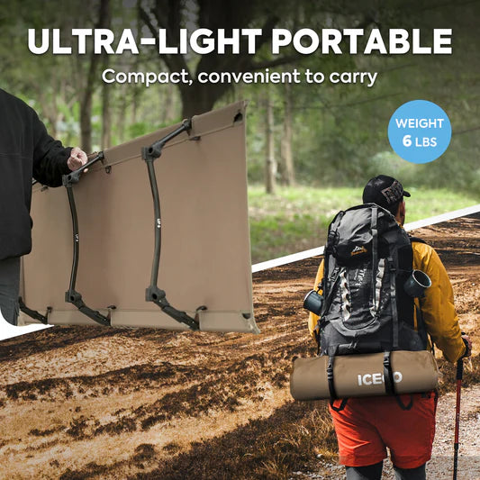 ICECO | Portable L Size Camping Cot khaki