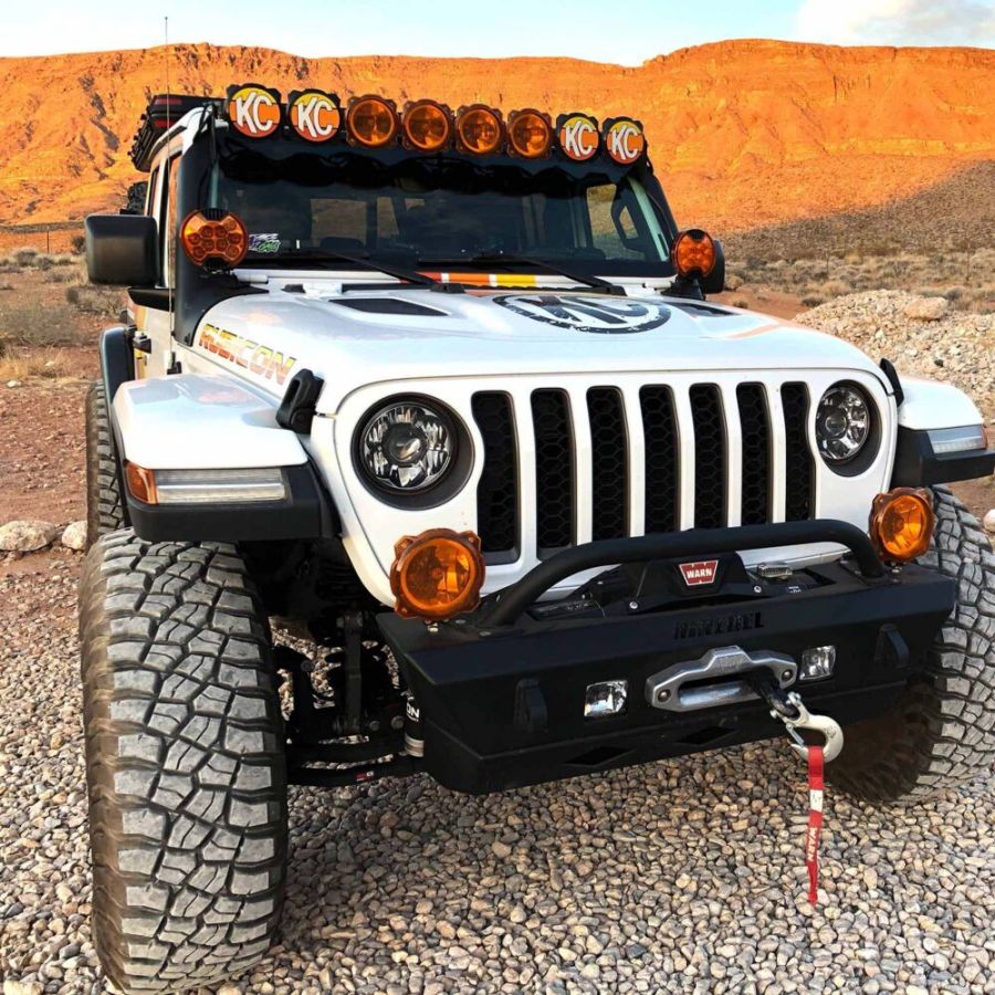 KC HILITES | 6" SlimLite LED - Light Shield - Amber (5104)