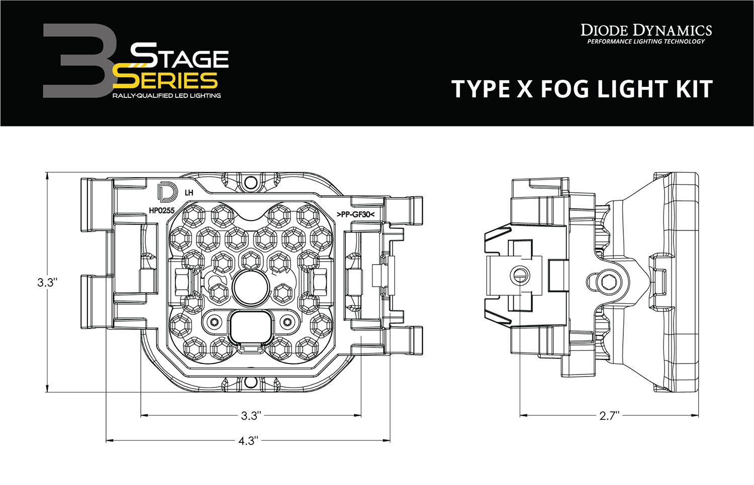 DIODE DYNAMICS | Subaru Legacy 2008-2009 SS3 LED Fog Light Kit