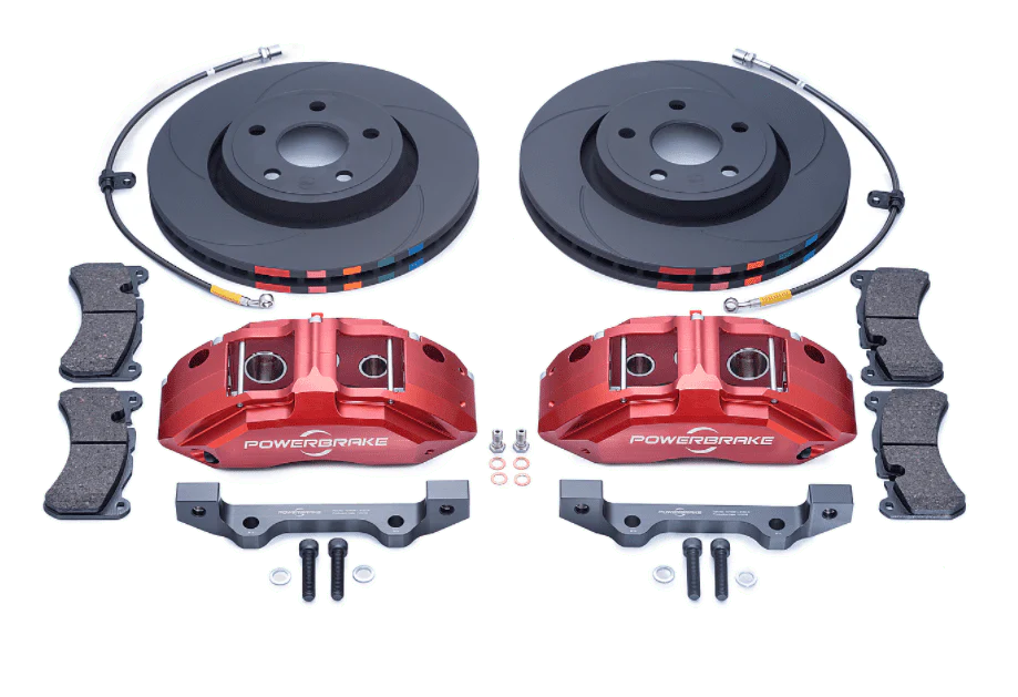 POWERBRAKE | Tacoma 3rd & 2nd Gen 2005-Current X-Line 4x4 Big Brake Stage-1 (TOY410RED)