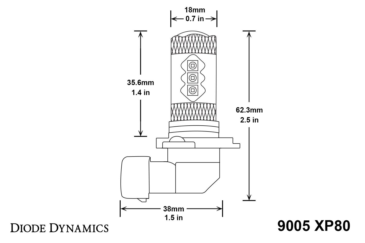 DIODE DYNAMICS | 9005 XP80 LED Bulbs (DD0134P)