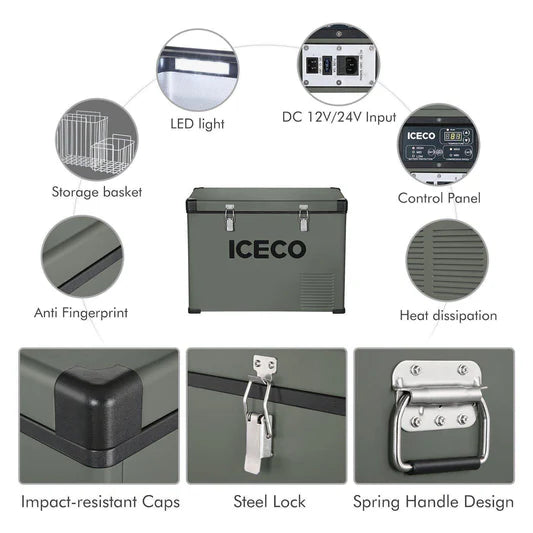 ICECO | 47.5QT VL45 Metal Refrigerator Single Zone Combo