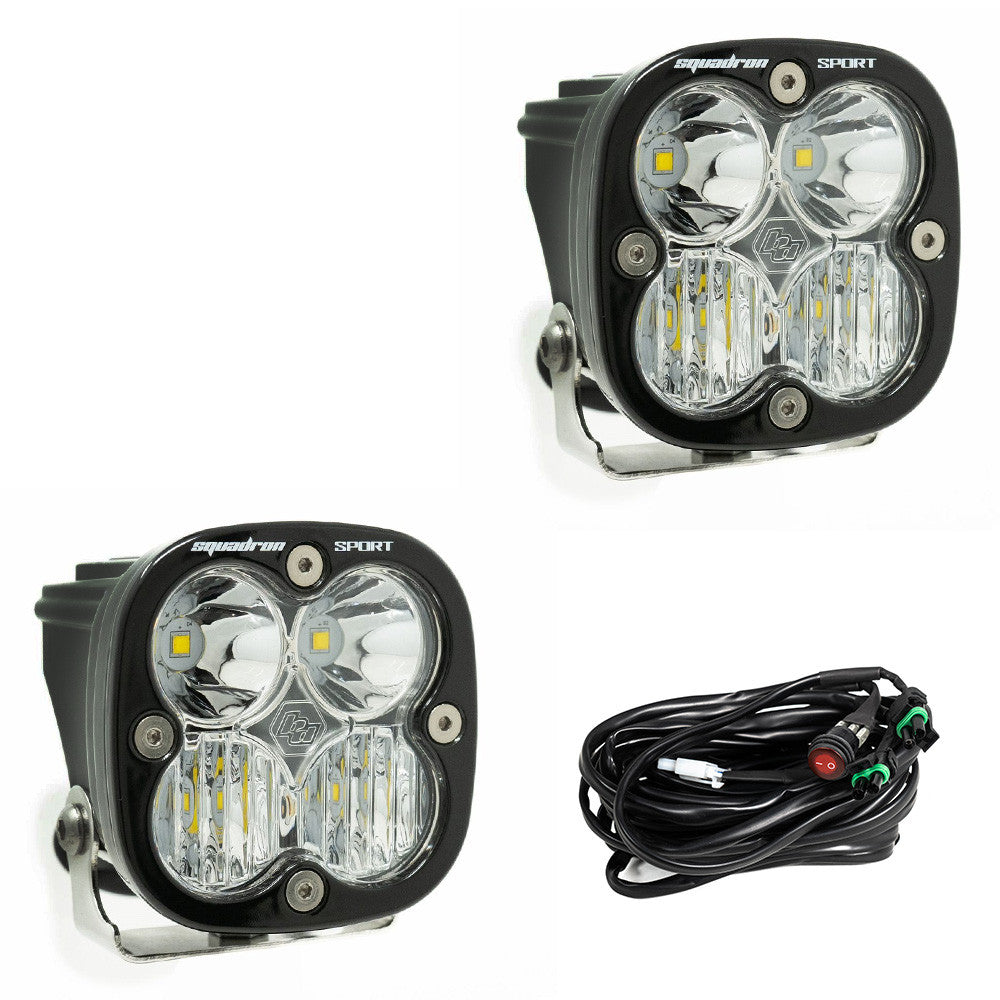 BAJA DESIGNS | Squadron Sport Black LED Auxiliary Light Pod Pair Universal