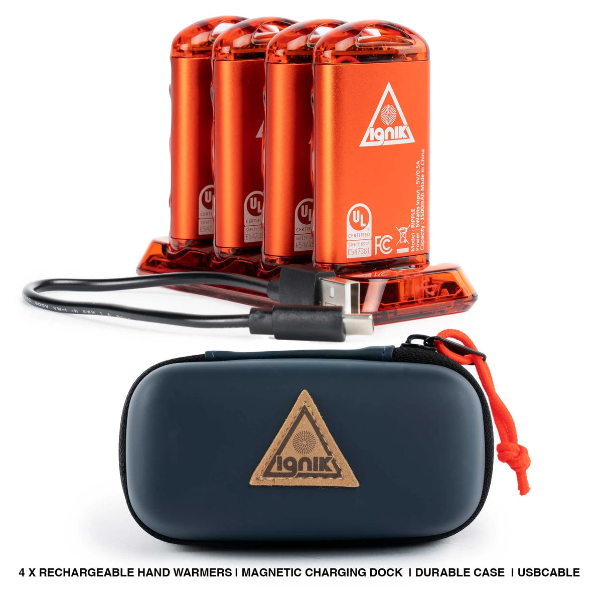 IGNIK OUTDOORS | Ripple Rechargeable Hand Warmers 4-Pack