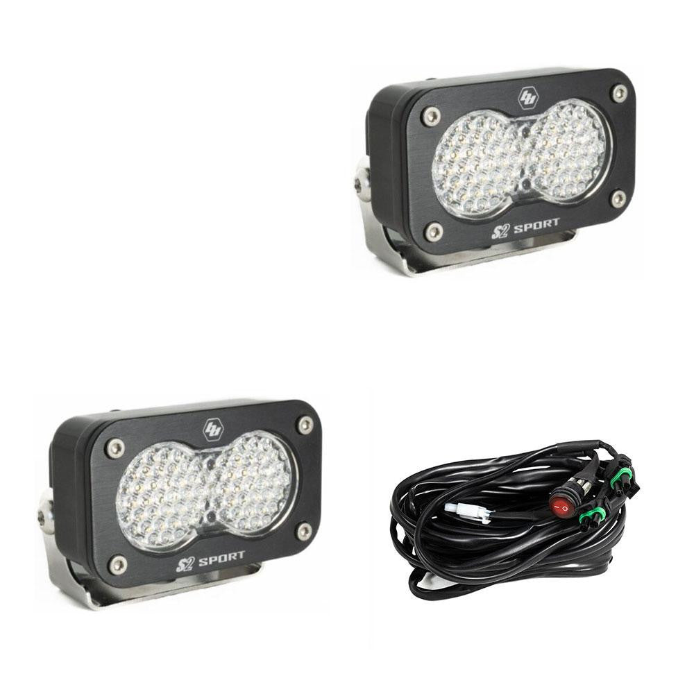 BAJA DESIGNS | S2 Sport Black LED Auxiliary Light Pod Pair Universal