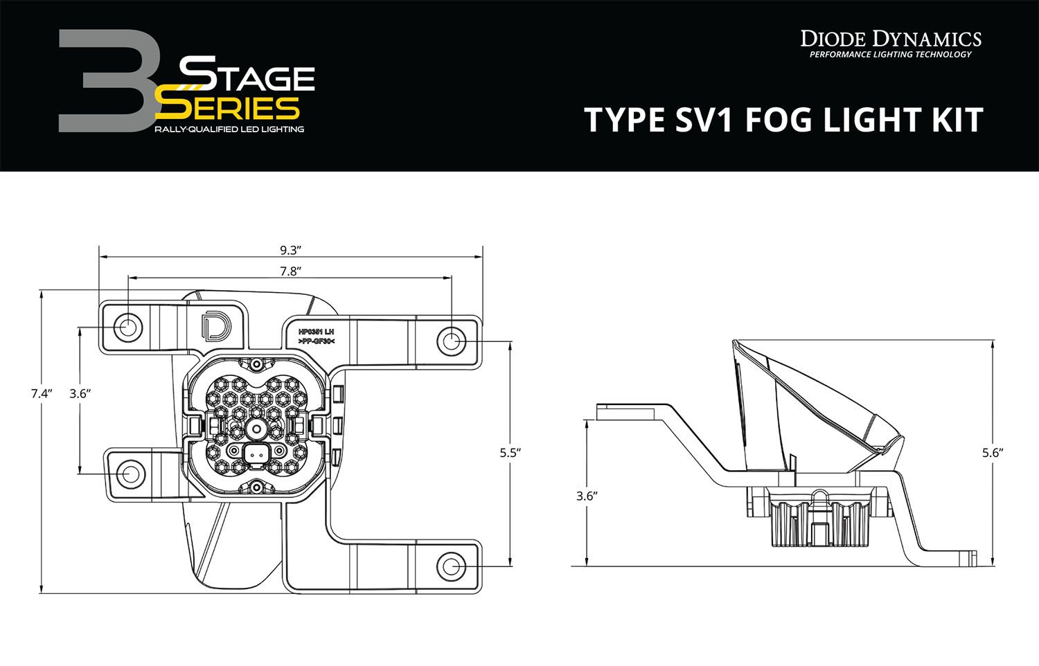 DIODE DYNAMICS | SS3 SAE Type SV1 Fog Light Kit