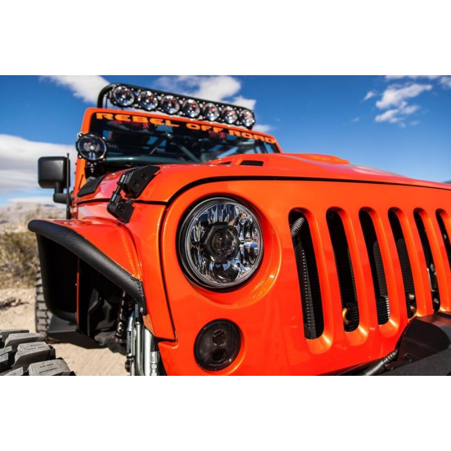 KC HILITES | 7" Gravity LED Pro DOT Headlight - Driving Beam - Single - Universal / 07-18 Jeep JK (4234)