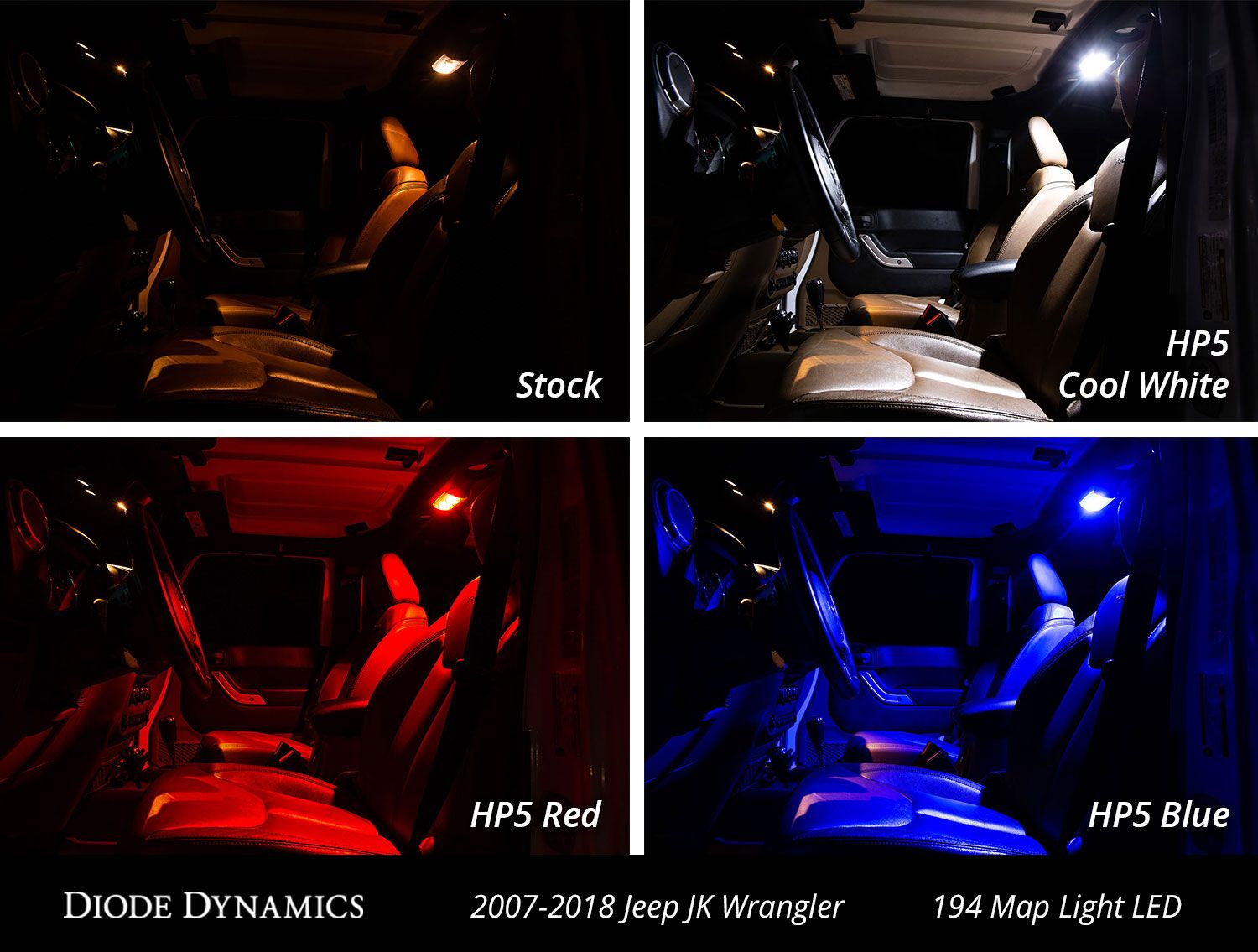 DIODE DYNAMICS | Jeep JK Wrangler 2007-2018 Interior LED Conversion Kit