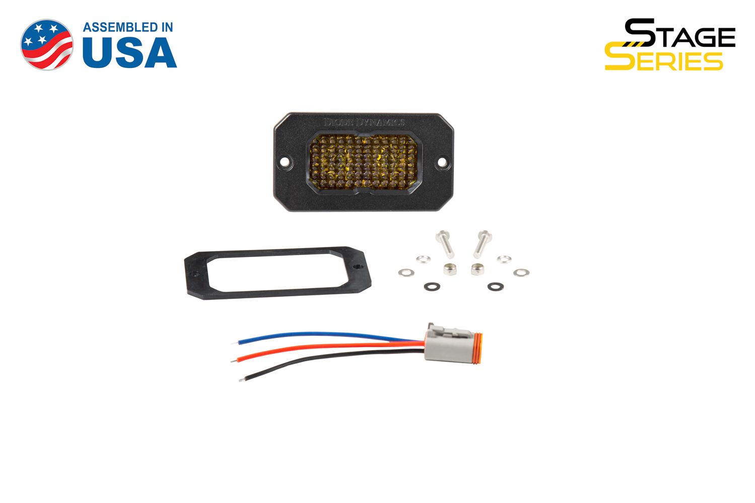 DIODE DYNAMICS | SSC2 SAE Yellow Sport Flush Mount LED Pod (One)