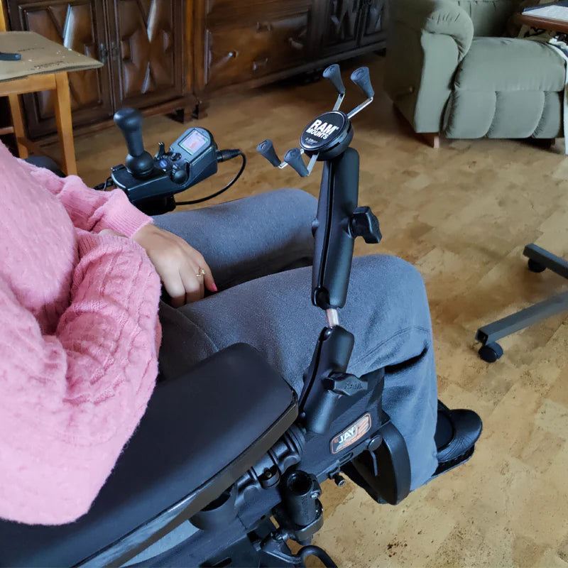RAM MOUNTS | RAM Phone Mount for Wheelchair Armrests with Quick Release & Swivel