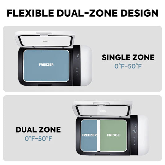 ICECO | 21QT GO20 Dual Zone 12V Car Fridge with Magnetic Power Bank