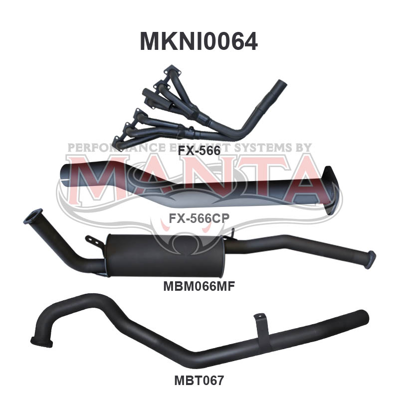 MANTA EXHAUSTS | Nissan Patrol GQ 4.2L TD42 Diesel and TB42 Petrol Wagon and Ute - Aluminized Steel (MKNI0064)