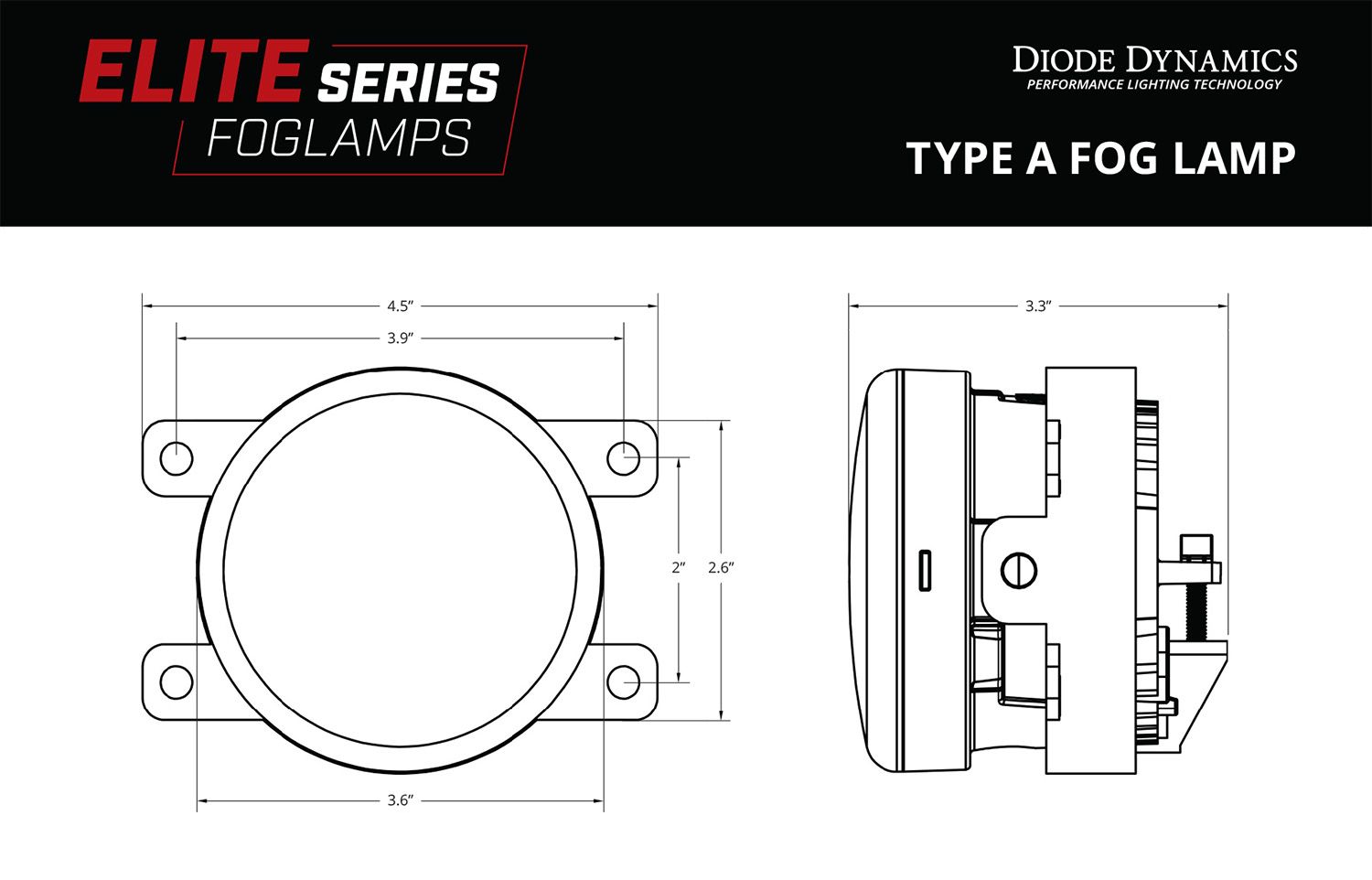 DIODE DYNAMICS | Elite Series Type A Fog Lamps (Pair)