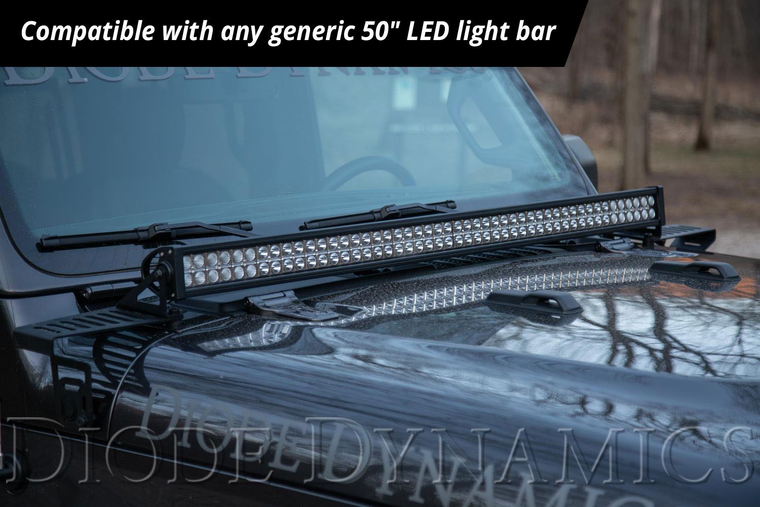 DIODE DYNAMICS | Jeep JL Wrangler 2018-2024 Hood LED Lightbar Kit