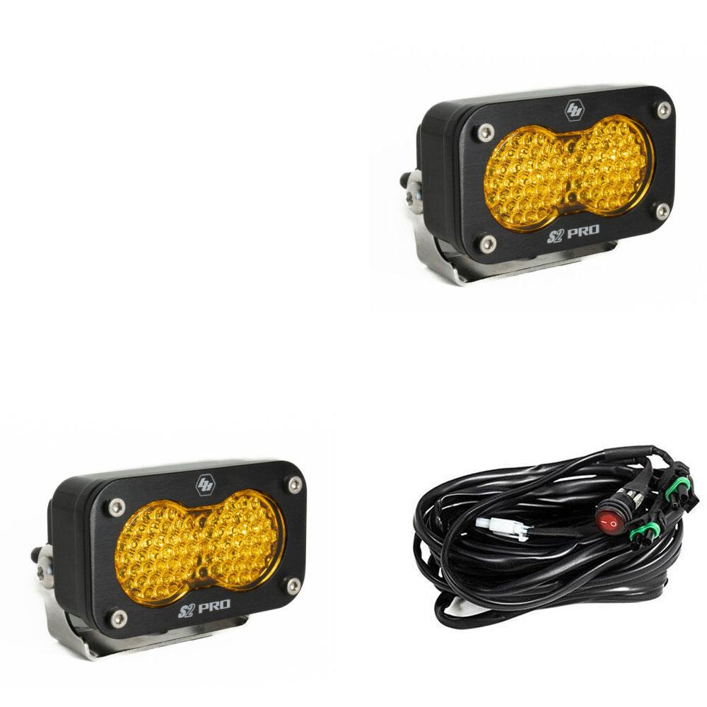 BAJA DESIGNS | S2 Pro Black LED Auxiliary Light Pod Pair Universal