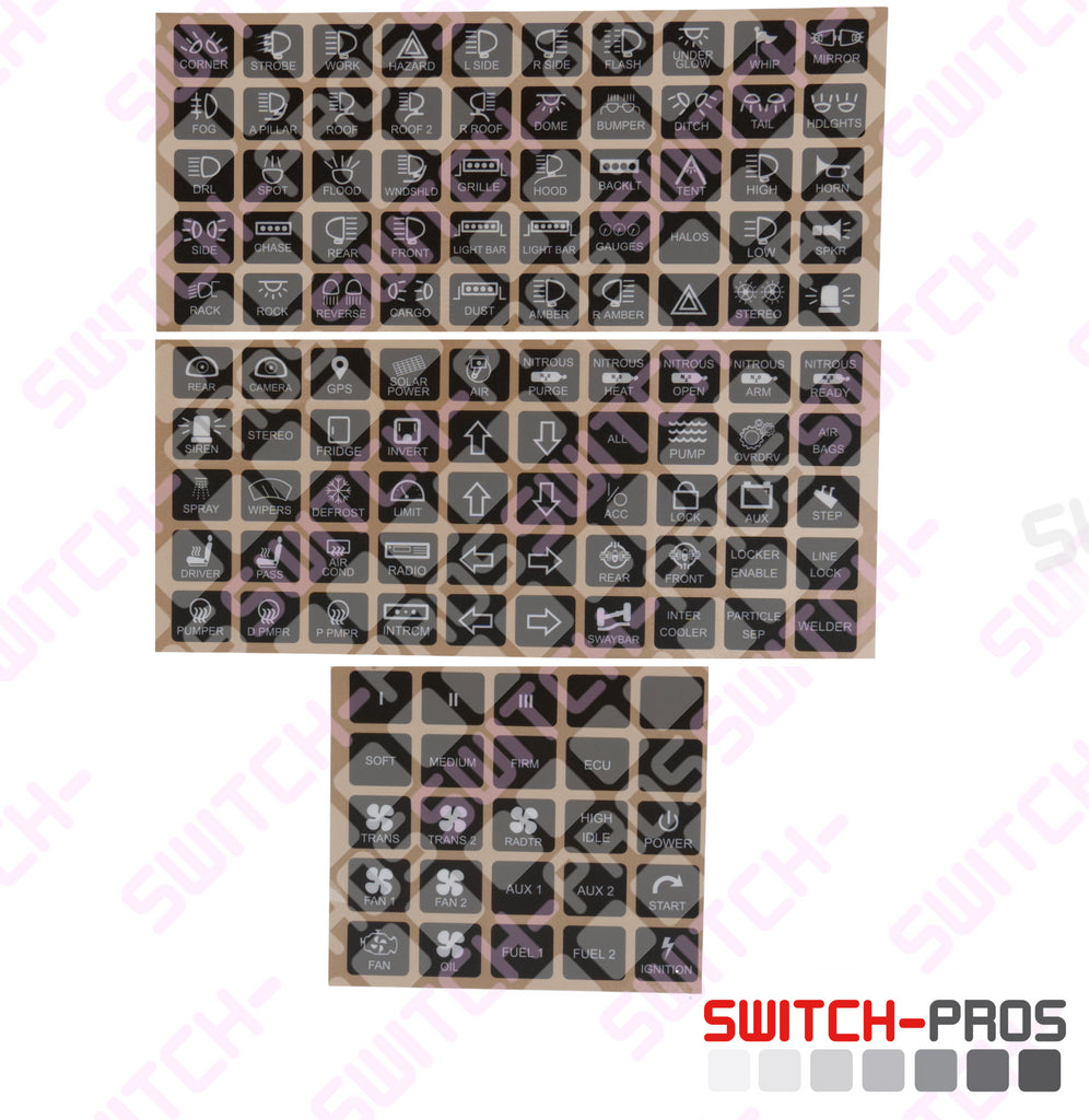 SWITCH PROS | Horizontal Switch Legends 2.5 Sheets