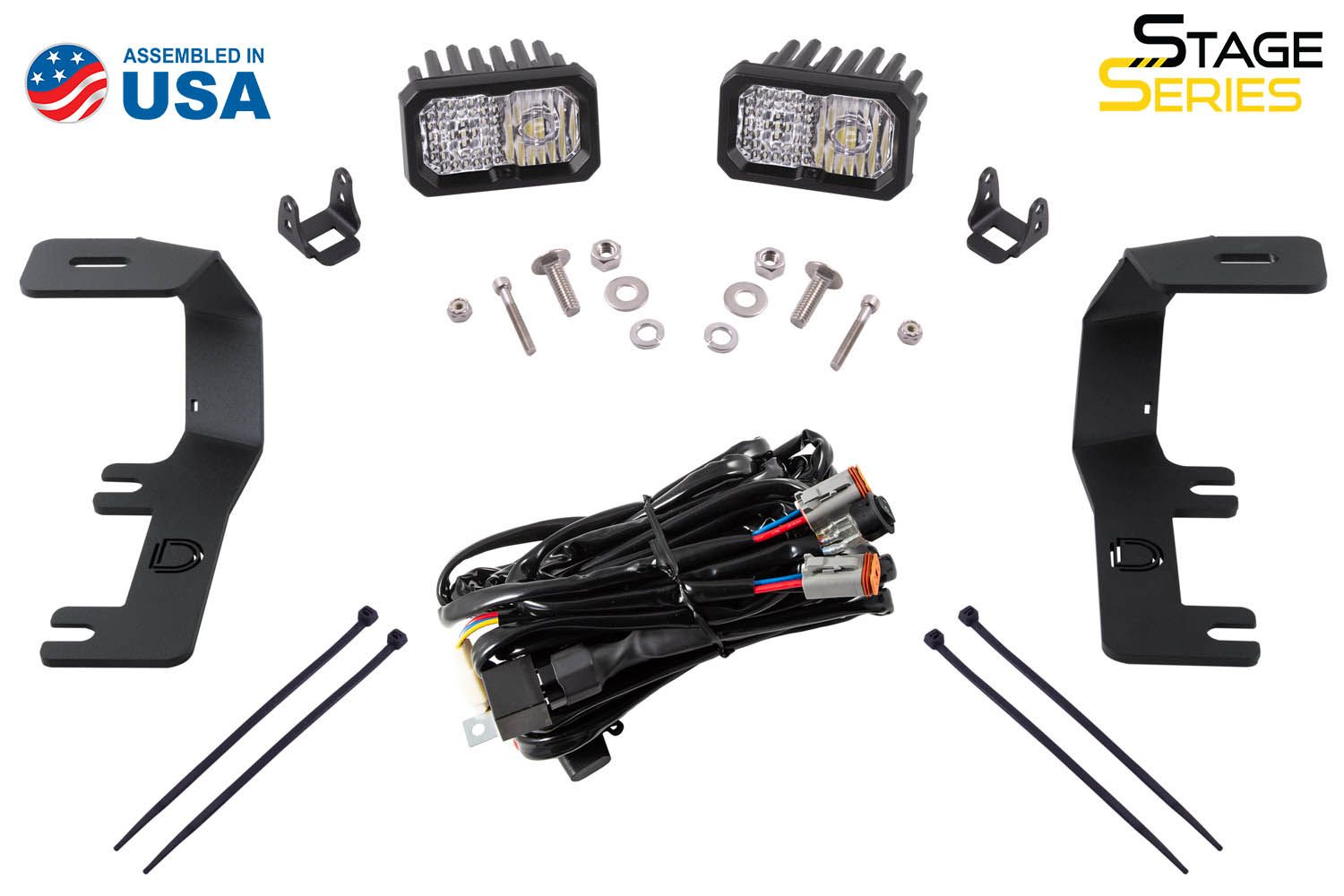 DIODE DYNAMICS | GMC Sierra 1500 2014-2019 Stage Series Backlit Ditch Light Kit