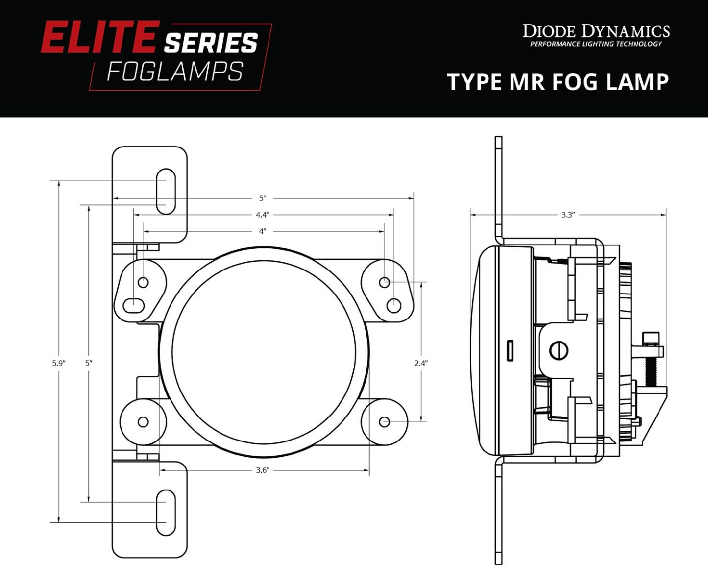 DIODE DYNAMICS | Elite Series Type MR Fog Lamps (Pair)