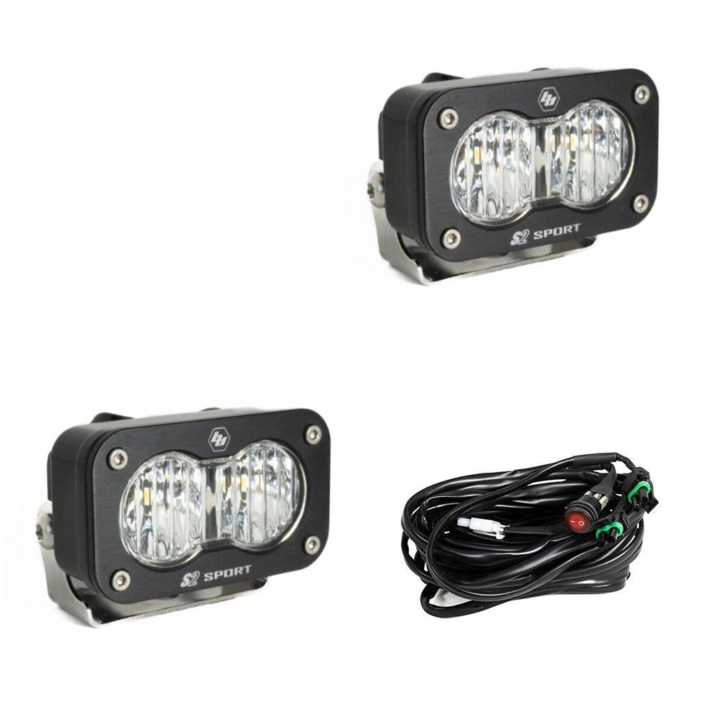 BAJA DESIGNS | S2 Sport Black LED Auxiliary Light Pod Pair Universal