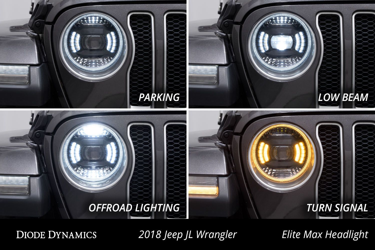 DIODE DYNAMICS | Jeep JL Wrangler 2018-2025 Elite LED Headlights