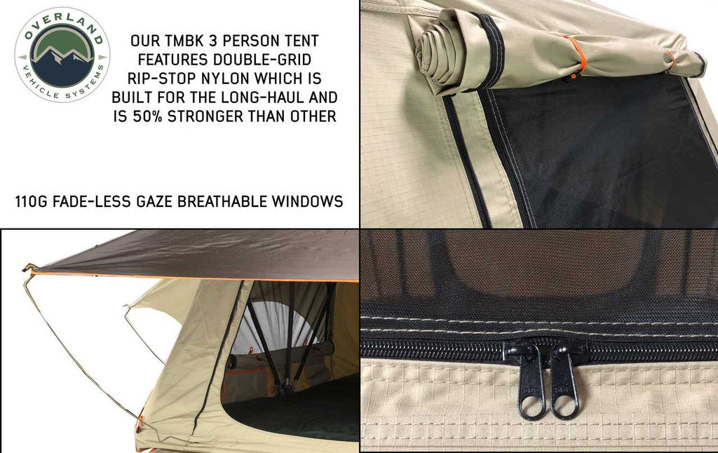 OVERLAND VEHICLE SYSTEMS | TMBK 2 Person Roof Top Tent with Rain Fly (18019933)