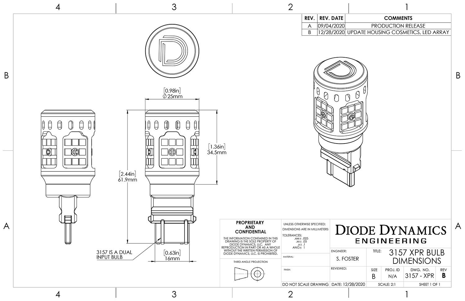 DIODE DYNAMICS | 3156/3157 XPR Backup LED Bulbs