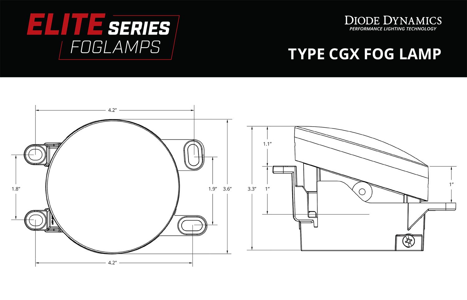 DIODE DYNAMICS | Elite Series Type CGX Fog Lamps (pair)