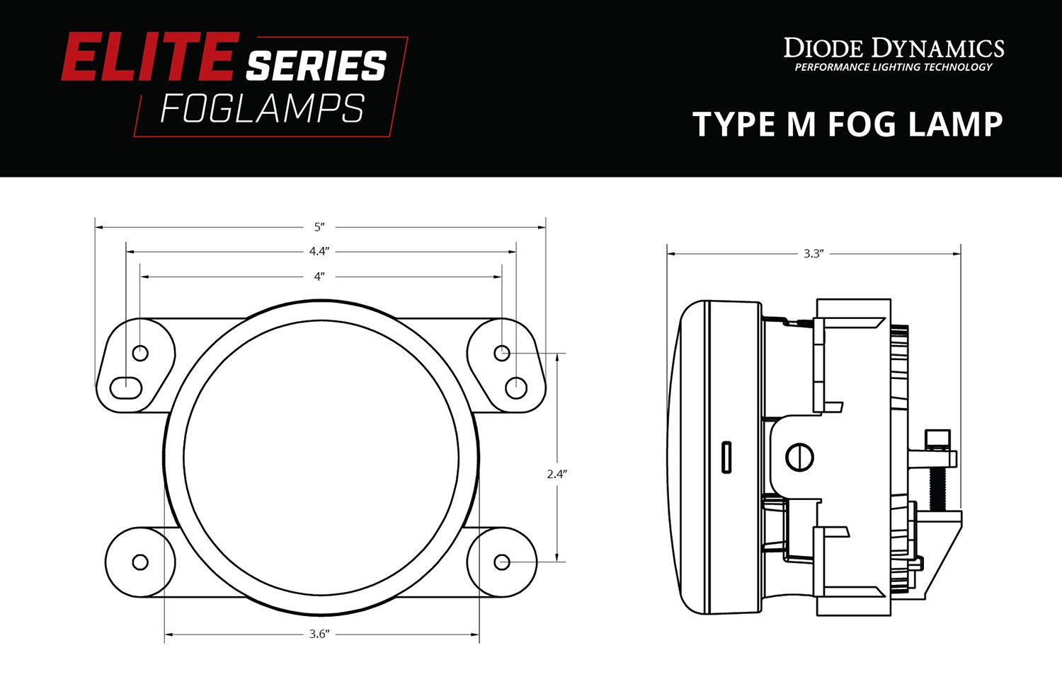 DIODE DYNAMICS | Elite Series Type M Fog Lamps (Pair)