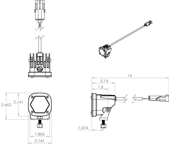 BAJA DESIGNS | S1 Black LED Auxiliary Light Pod Pair Universal