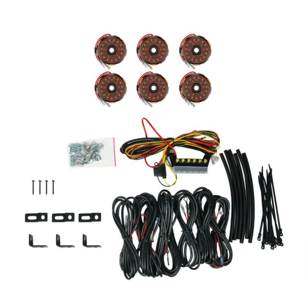 KC HILITES | Cyclone V2 LED 6-Light Rock Light Kit (91040)