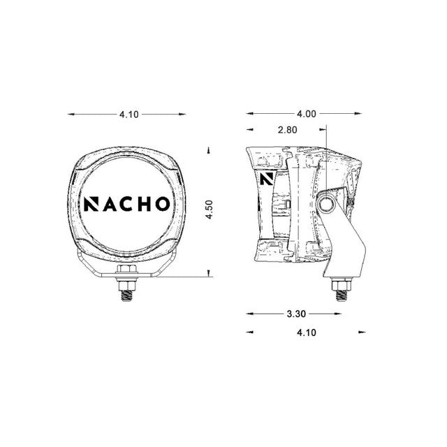 ARB 4X4 | Nacho Quatro LED Auxiliary Light Flood Set (PM451)