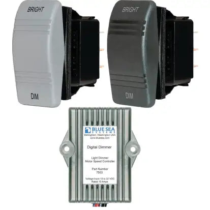 BLUE SEA SYSTEMS | Digital Light Dimmer Switches SPDT Dimmer Control Rocker Switch (141760)