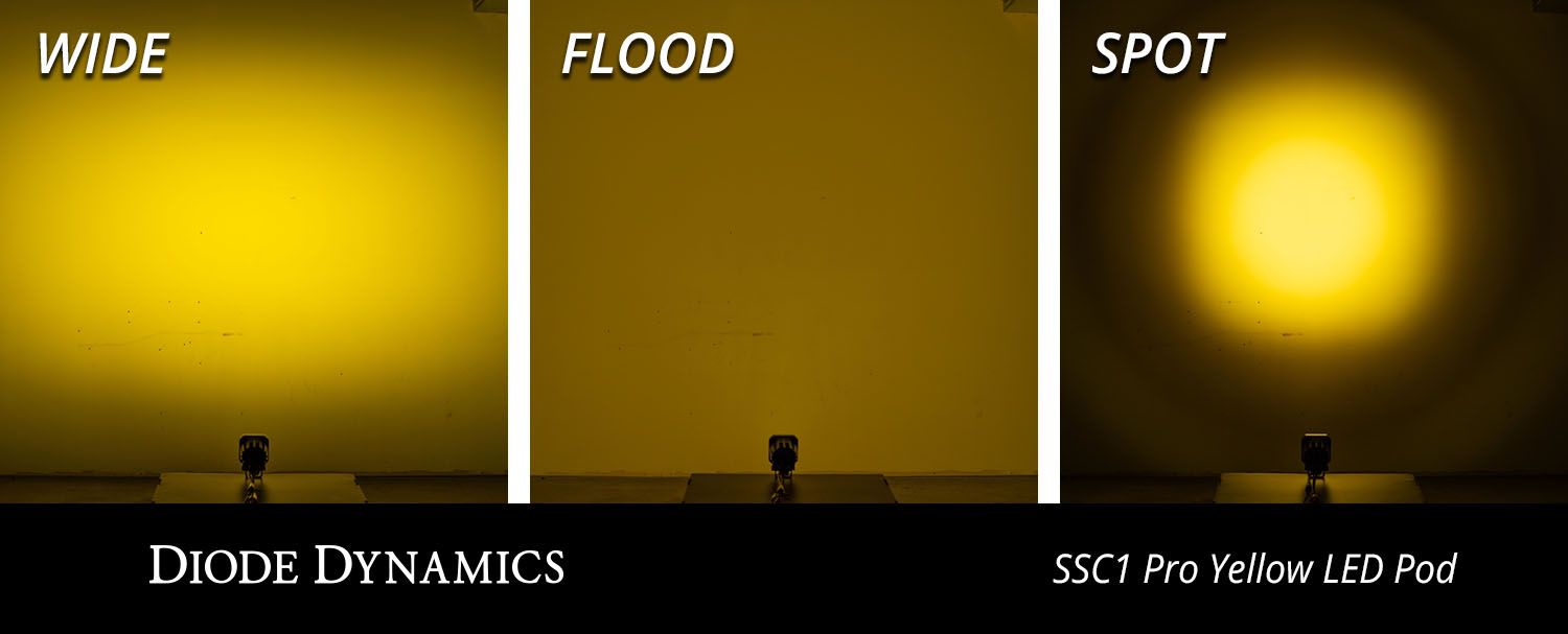 DIODE DYNAMICS | SSC1 Yellow Sport Standard LED Pod (One)