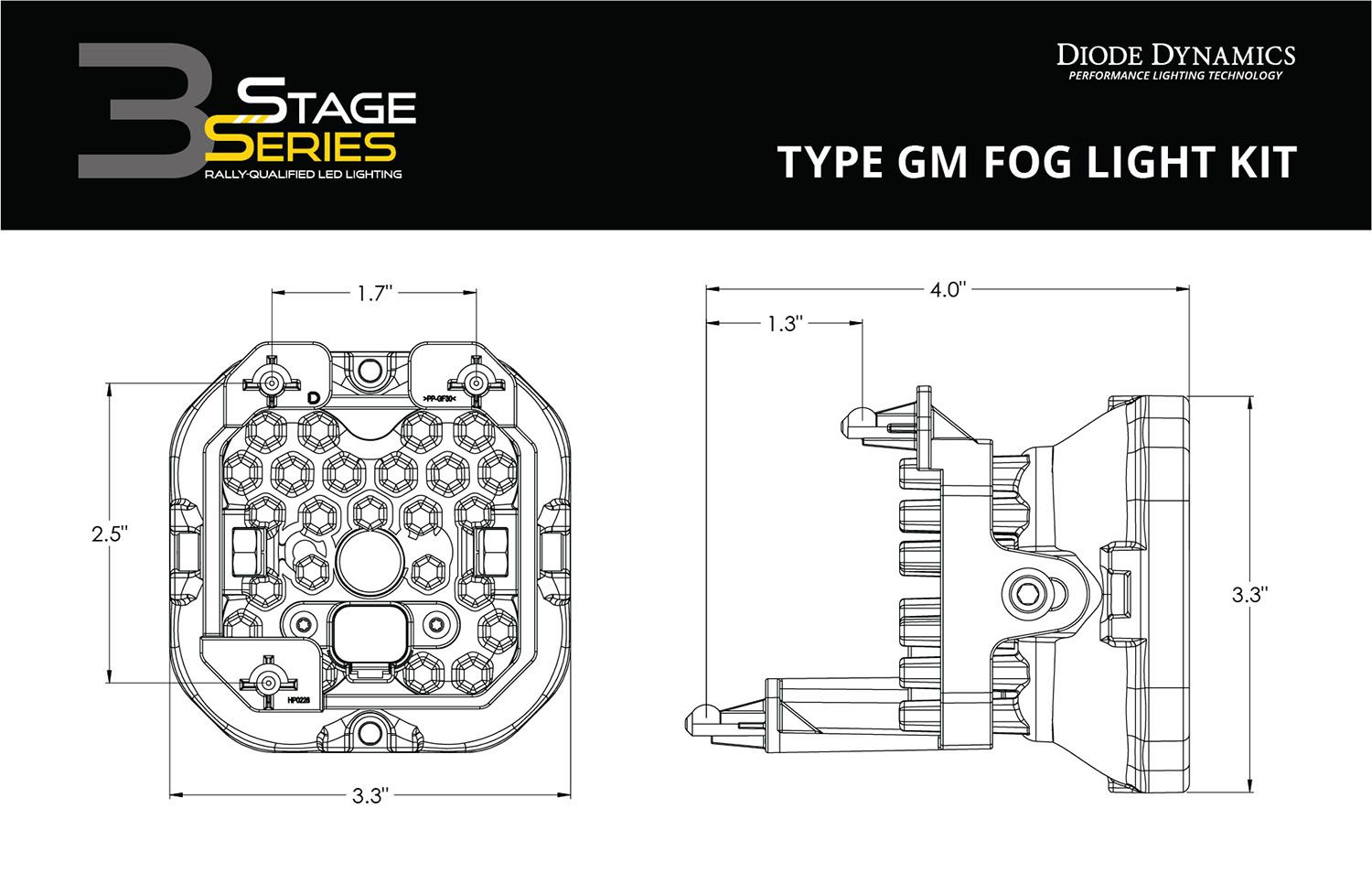 DIODE DYNAMICS | Chevrolet Colorado 2015-2022 SS3 LED Fog Light Kit