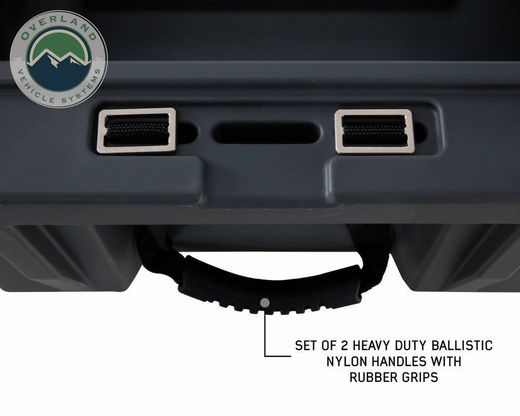 OVERLAND VEHICLE SYSTEMS | D.B.S. Dark Grey 53 QT Dry Box with Drain & Bottle Opener (40100001)