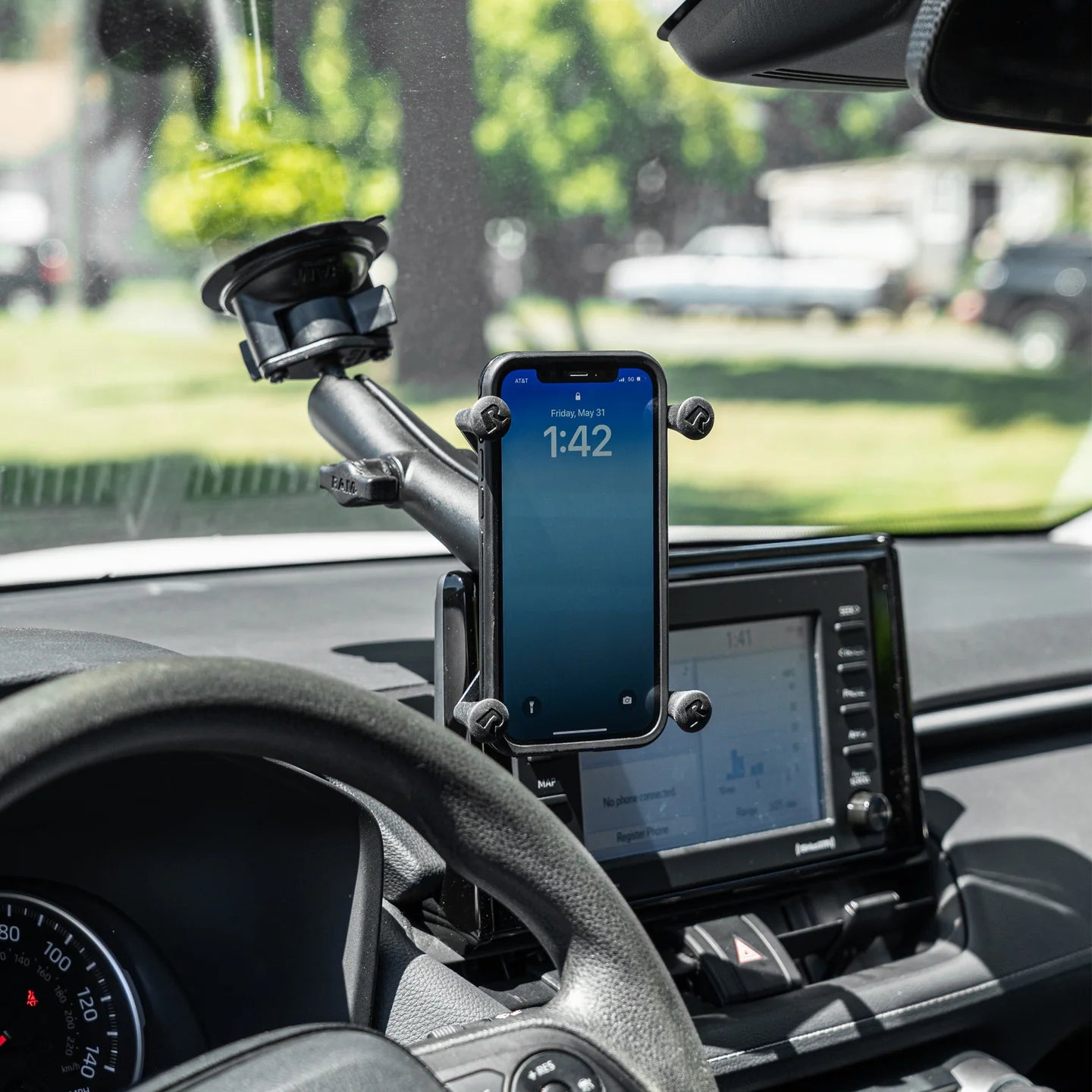 RAM MOUNTS | RAM X-Grip Large Phone Mount with Twist-Lock Suction Cup - Long
