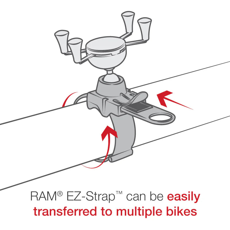 RAM MOUNTS | RAM X-Grip Phone Mount with RAM EZ-Strap Rail Mount