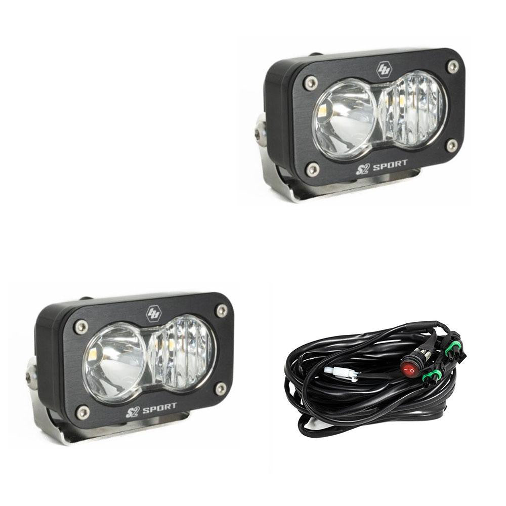 BAJA DESIGNS | S2 Sport Black LED Auxiliary Light Pod Pair Universal