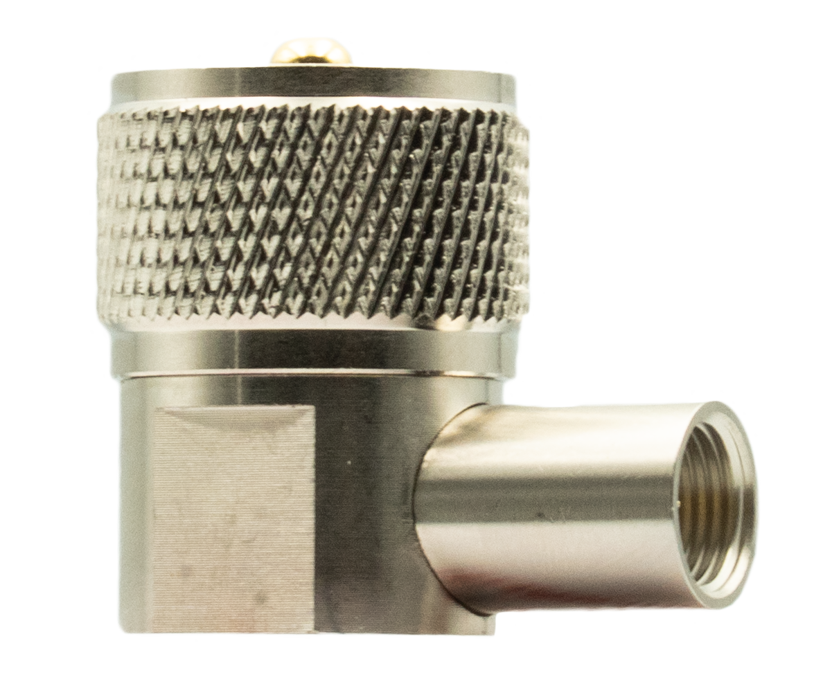GME RADIOS | FME Male To PL259 Male Right Angle Adaptor (AD518)