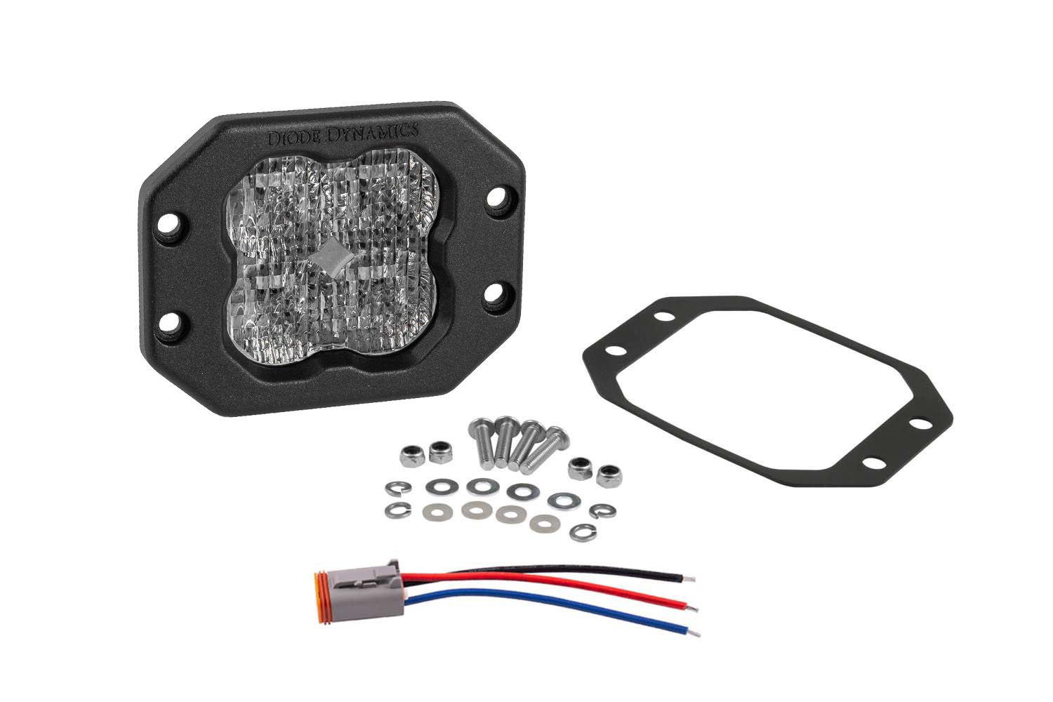 DIODE DYNAMICS | SS3 White Sport Flush Mount LED Pod (one)