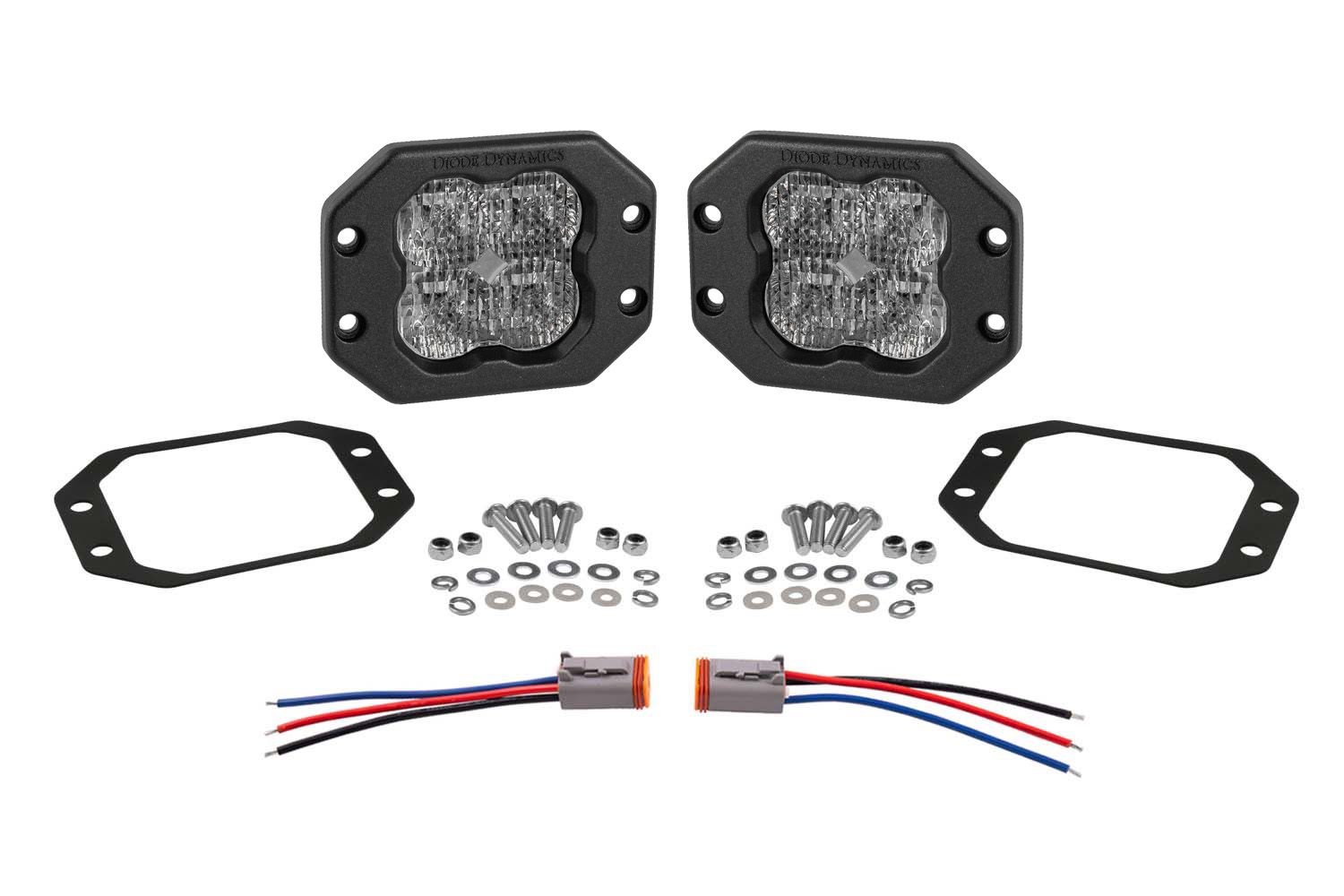 DIODE DYNAMICS | SS3 White Pro Flush Mount LED Pod (pair)