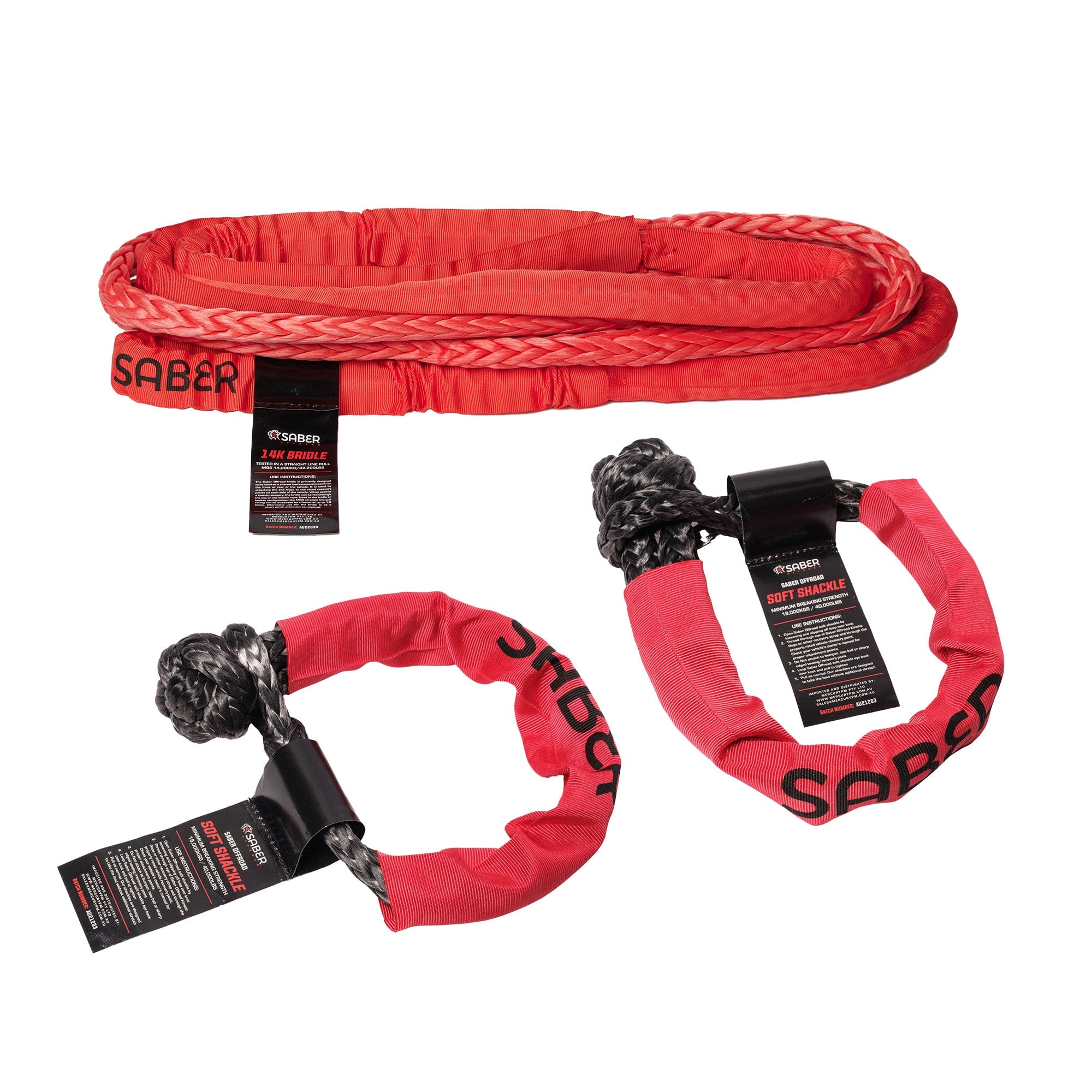 SABER OFFROAD | 5 Metre SaberPro Bridle & Soft Shackle Kit (SBR-BRK10-5)