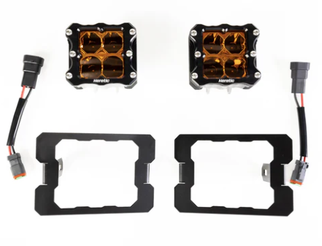 HERETIC STUDIO | Ford F-250 and 350 Super-Duty (2017-2020) - LED Fog Light Kit - Amber Lens
