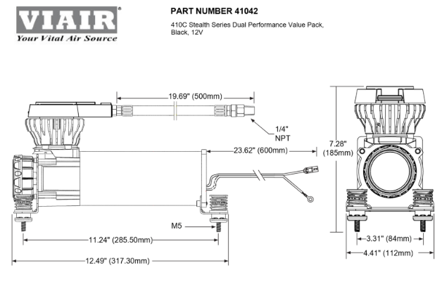 VIAIR | 410C Stealth Series Dual Performance Value Pack (41042)