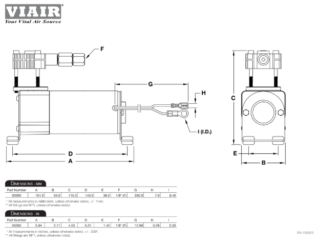 VIAIR | 90C Compressor (00090)